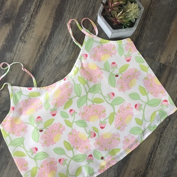 H&M Tops - 🛍 H&M | Floral Print Crop Tank | Size 8